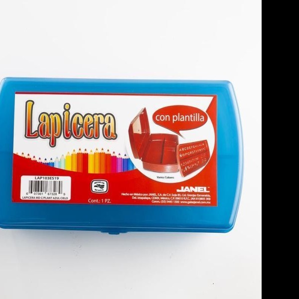 CAJA LAPICERA CGIOSER PLAST. JANEL 21X12X6 AZUL REY C.56